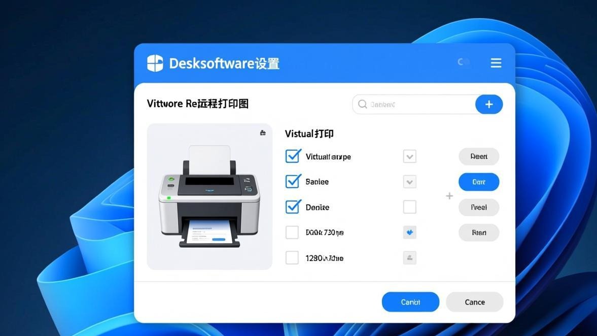 ToDesk远程打印设置界面